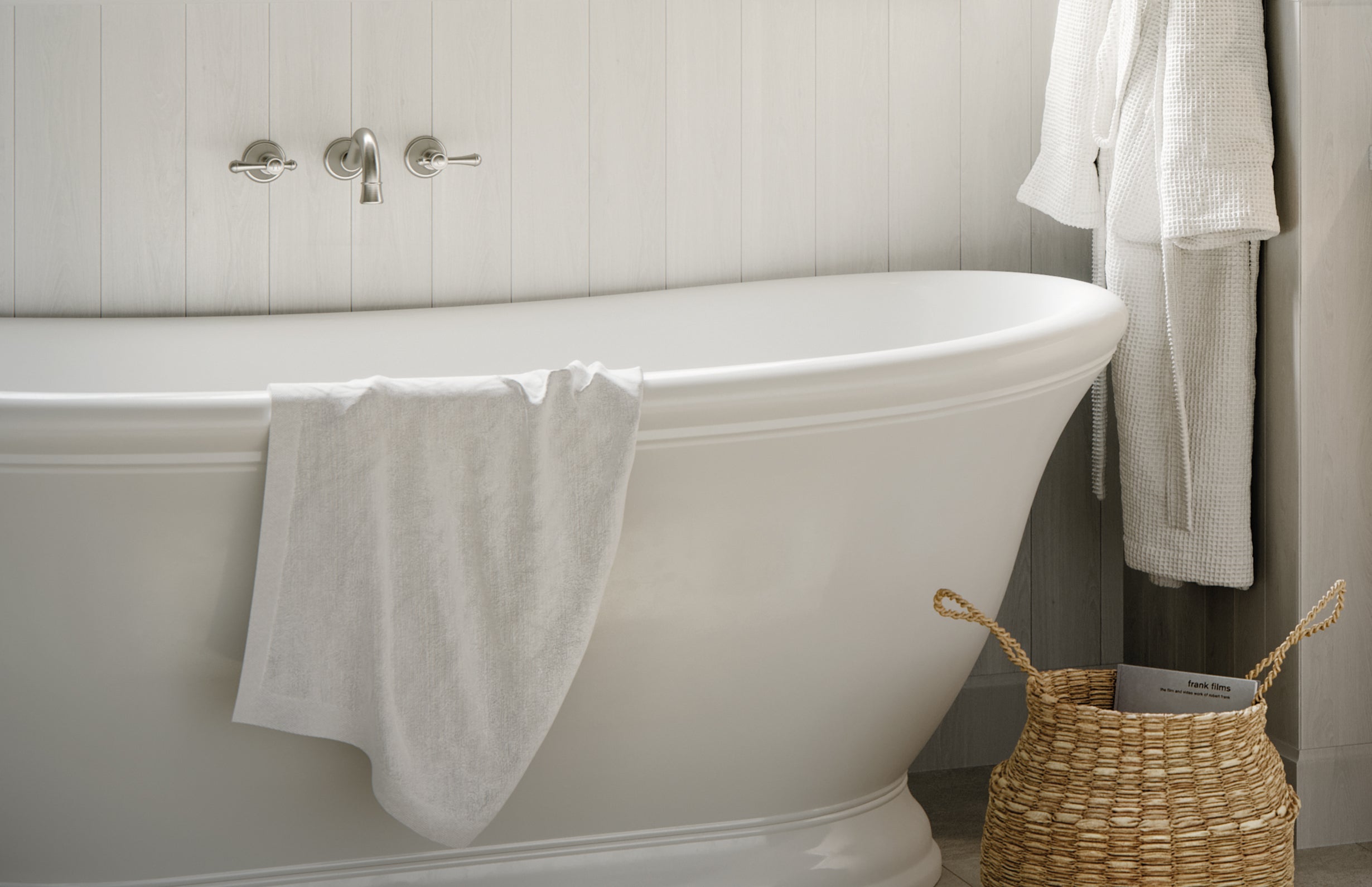 PHOENIX NOSTALGIA LEVER BATH SET SHEPHERDS CROOK 180MM BRUSHED NICKEL