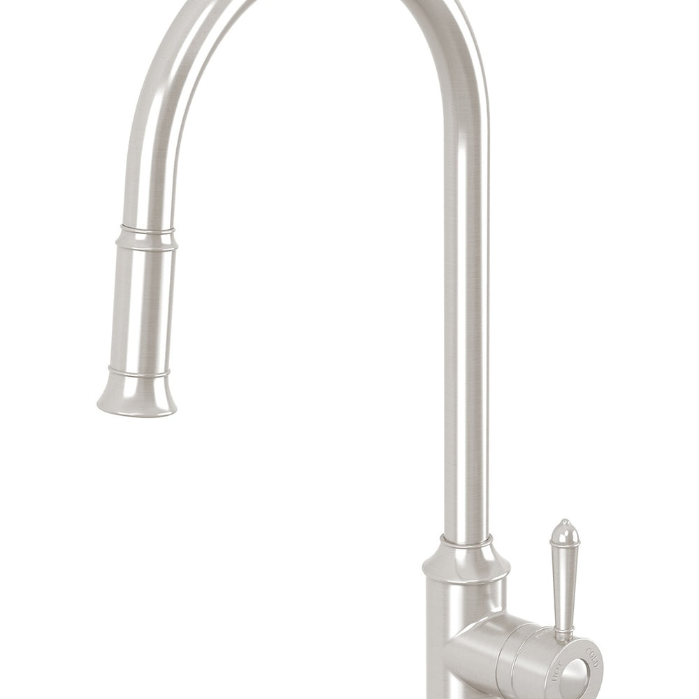 PHOENIX NOSTALGIA LEAD FREE PULL OUT SINK MIXER 476MM BRUSHED NICKEL