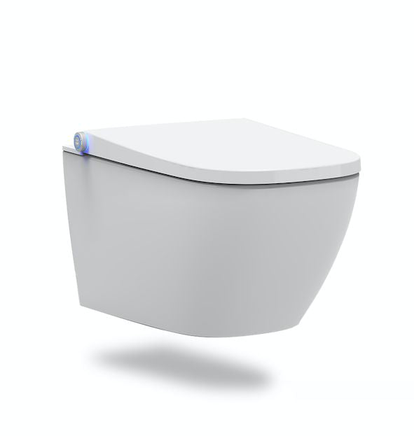 GALLARIA OMNI COMFORT RIMLESS WALL HUNG PAN AND REMOTE BIDET PACKAGE GLOSS WHITE