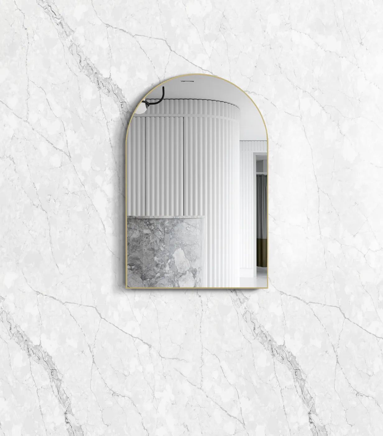 OTTI ARCHIE METAL FRAMED MIRROR GOLD 600X900MM