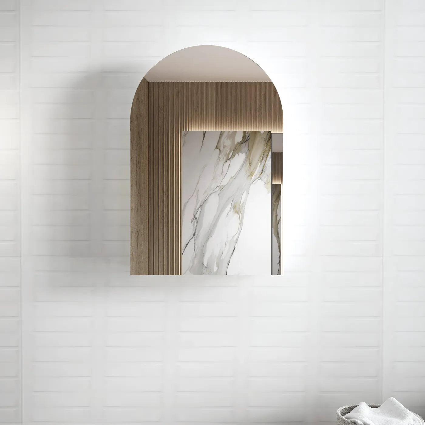 OTTI ARCHIE NATURAL OAK SHAVING CABINET 600X900MM