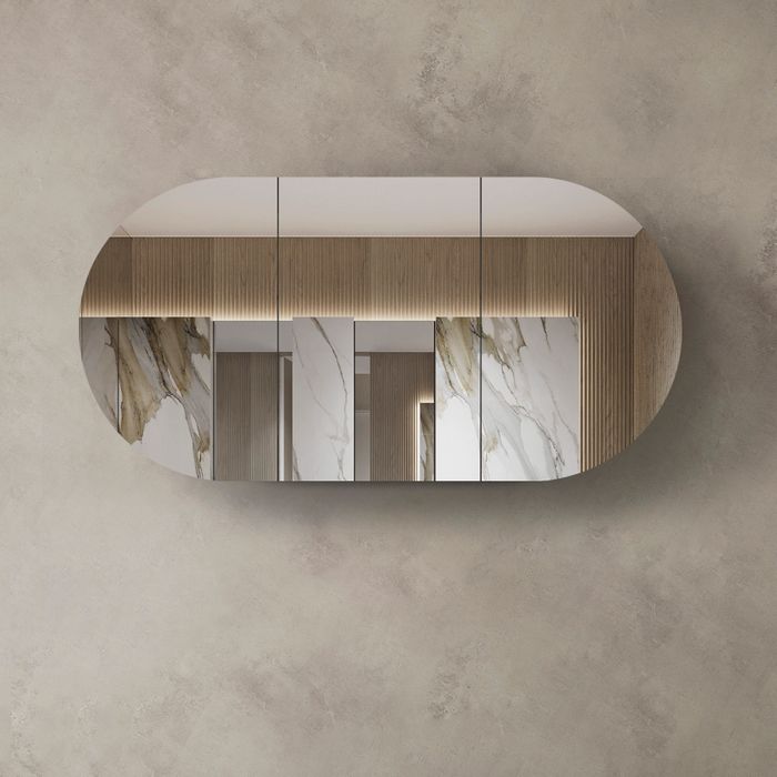 OTTI BONDI SHAVING CABINET NATURAL OAK 1800X900MM