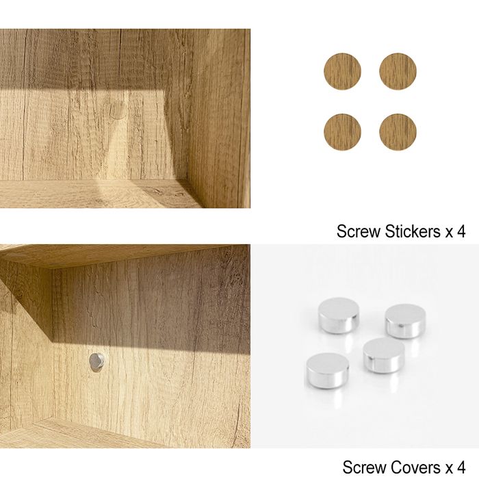 OTTI BYRON NATURAL OAK MIRROR SHAVING CABINET 900X800MM