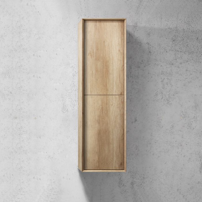 OTTI BYRON WALL HUNG TALL BOY 350MM X 1200MM NATURAL OAK