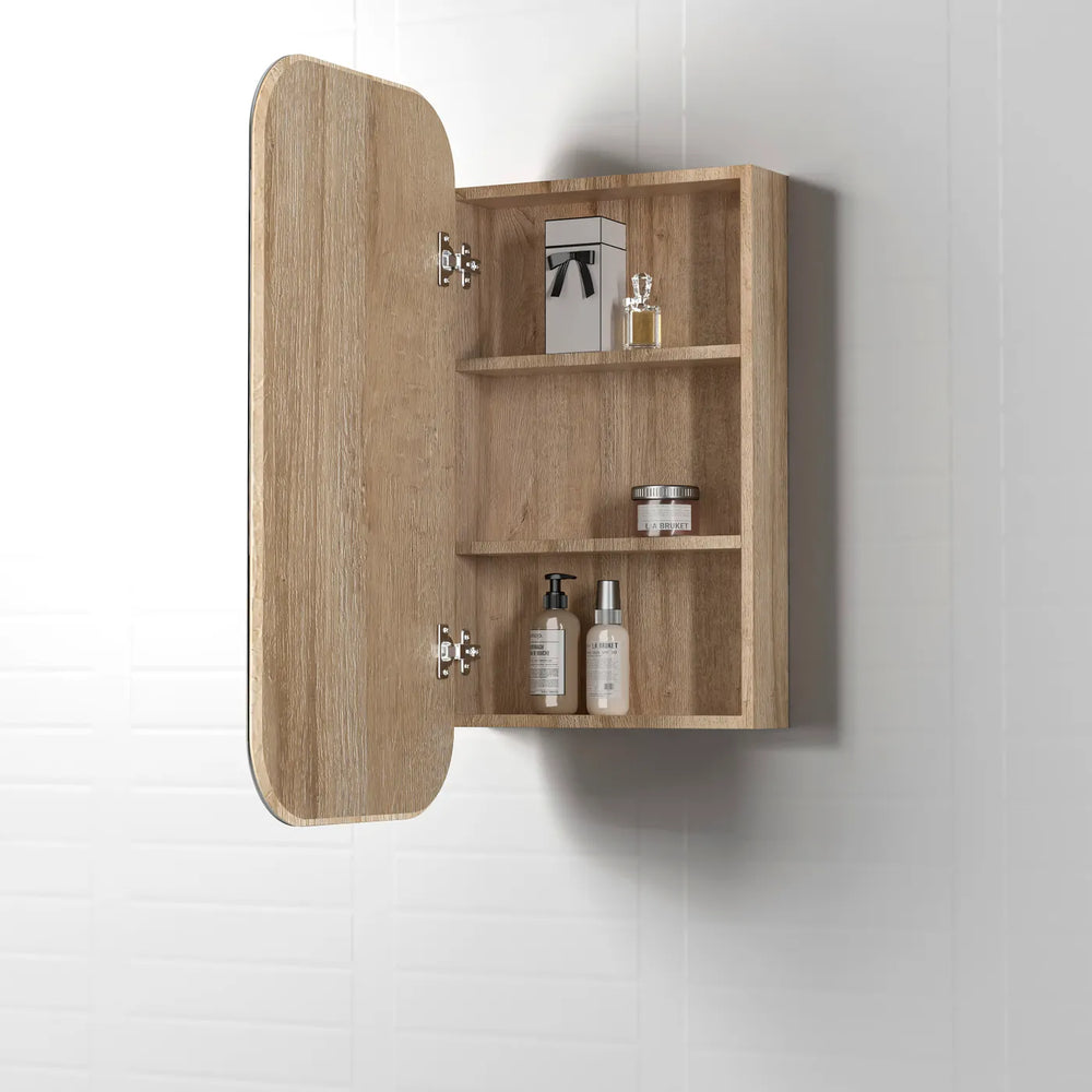 OTTI NEWPORT NATURAL OAK SHAVING CABINET 450X900MM