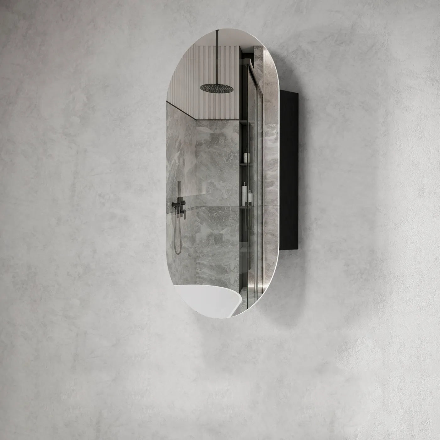 OTTI NOOSA BLACK OAK SHAVING CABINET 450X900MM
