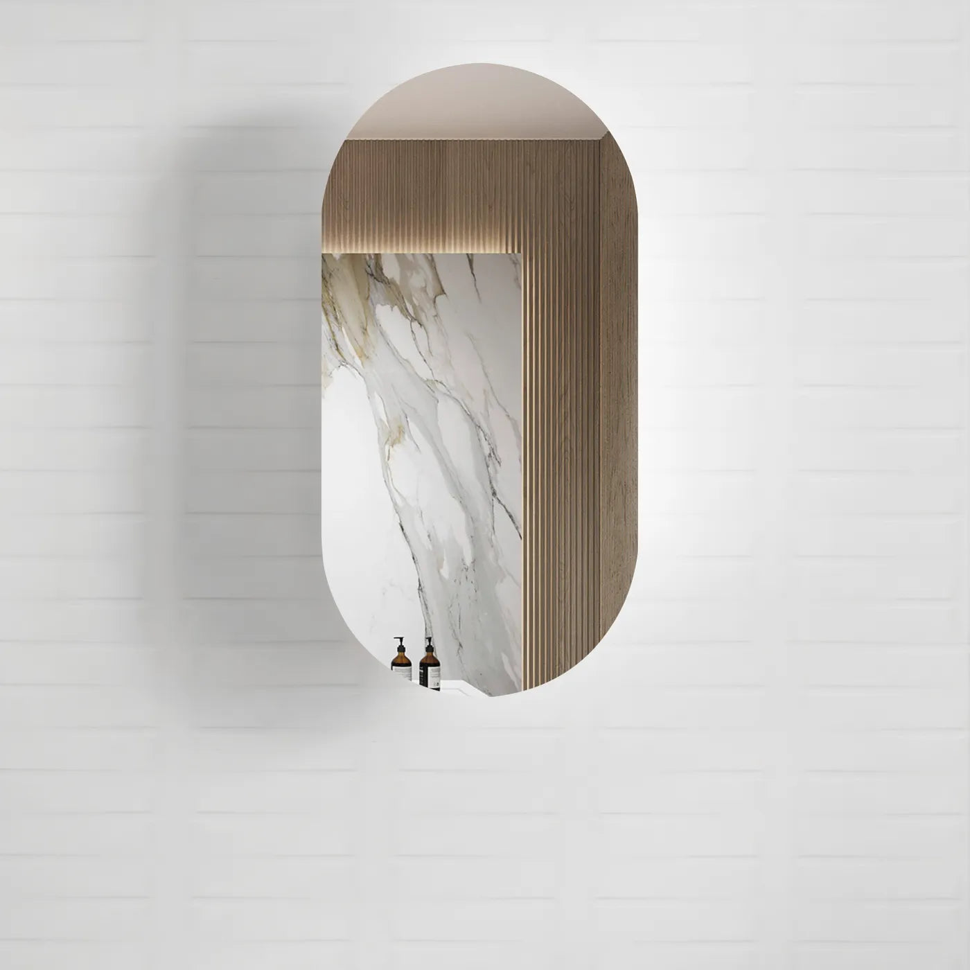 OTTI NOOSA NATURAL OAK SHAVING CABINET 450X900MM