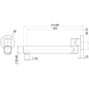 PHOENIX SWIVEL BATH OUTLET ROUND 200MM CHROME