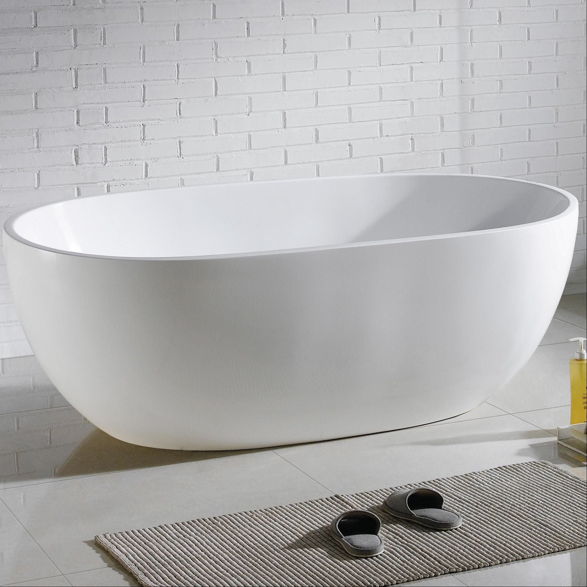 POSEIDON OLIVIA FREE STANDING BATHTUB MATTE WHITE (AVAILABLE IN 1400MM, 1530MM AND 1700MM)