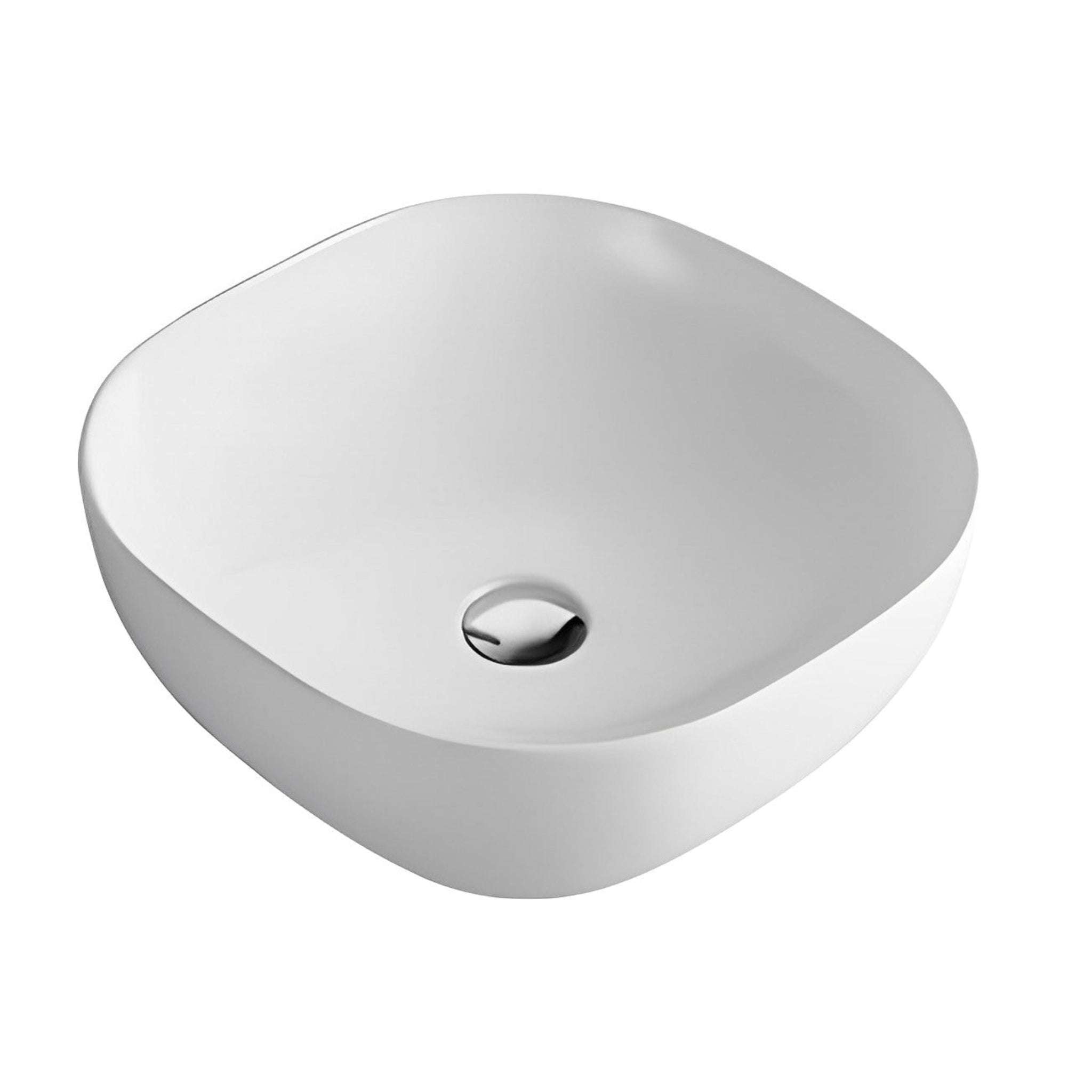 POSEIDON FINE CERAMIC BASIN ULTRA SLIM GLOSS WHITE 375MM