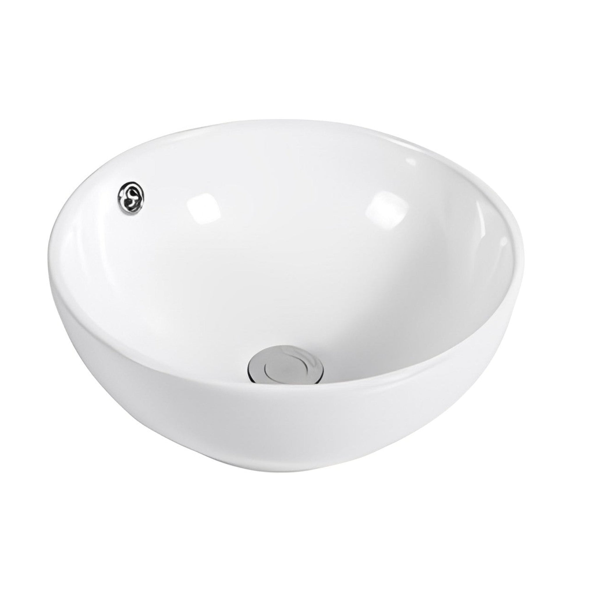POSEIDON ABOVE COUNTER BASIN GLOSS WHITE 380MM