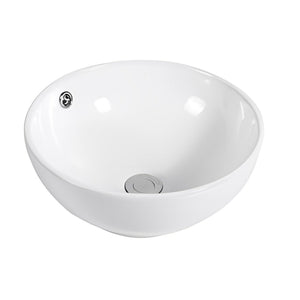 POSEIDON ABOVE COUNTER BASIN GLOSS WHITE 380MM