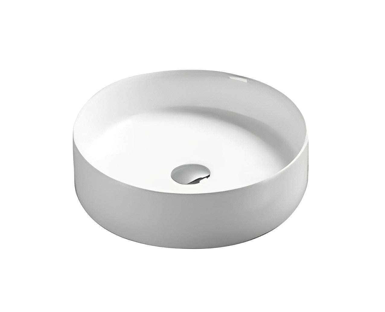 POSEIDON FINE CERAMIC BASIN ULTRA SLIM GLOSS WHITE 394MM