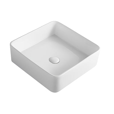 POSEIDON FINE CERAMIC BASIN ULTRA SLIM GLOSS WHITE 415MM