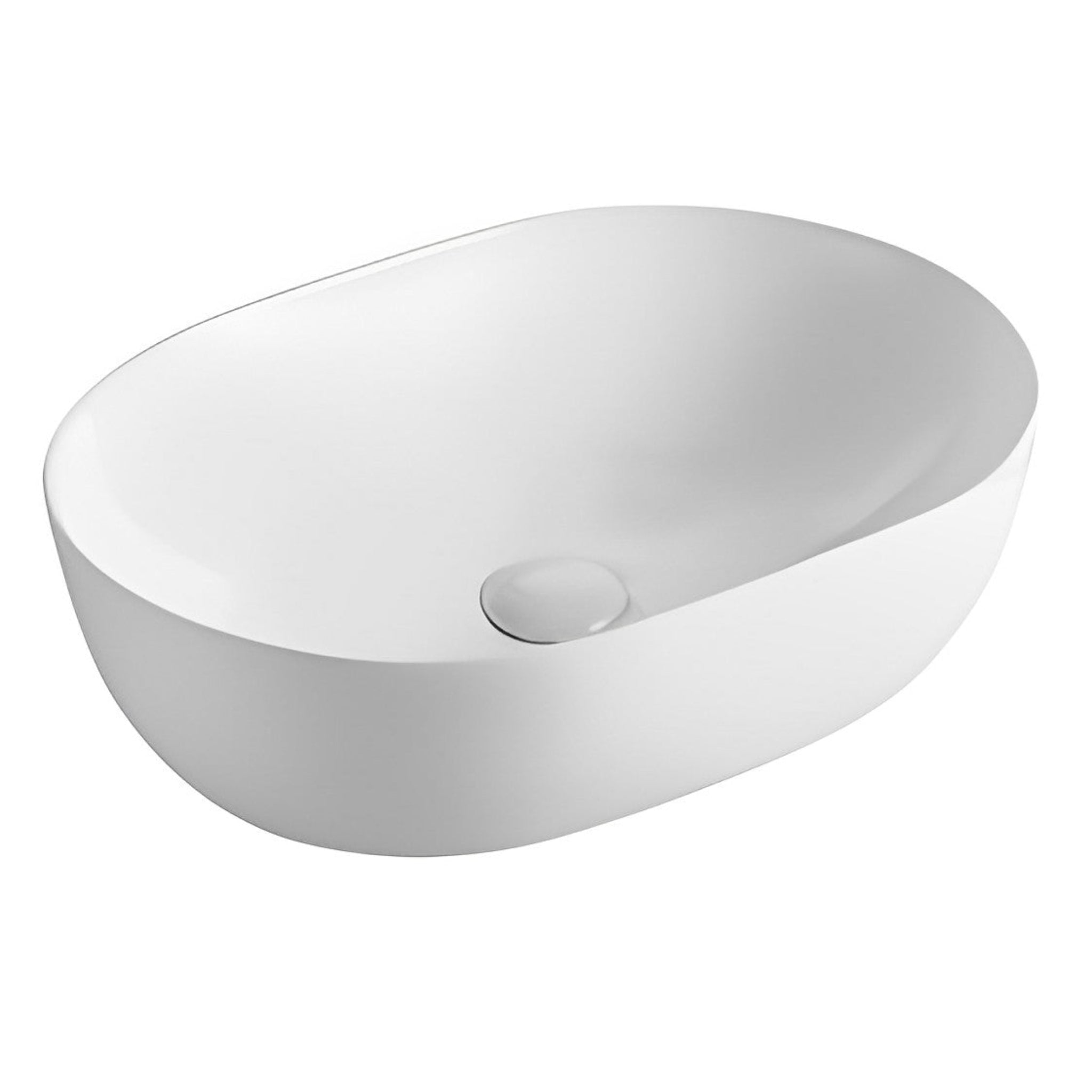POSEIDON FINE CERAMIC BASIN ULTRA SLIM GLOSS WHITE 490MM