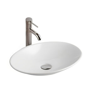 POSEIDON ABOVE COUNTER BASIN GLOSS WHITE 510MM