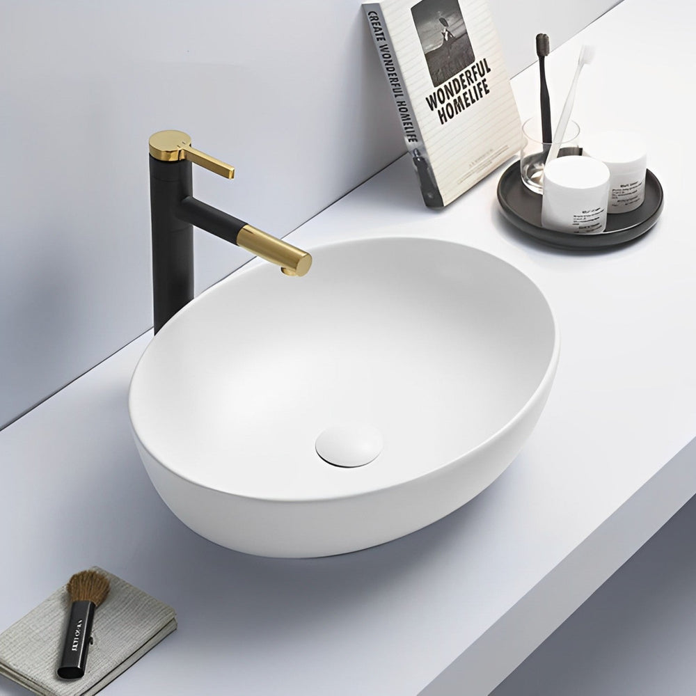 POSEIDON ORIA ABOVE COUNTER BASIN MATTE WHITE 520MM
