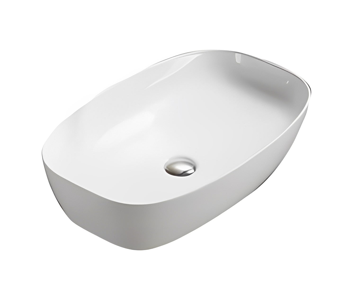 POSEIDON FINE CERAMIC BASIN ULTRA SLIM GLOSS WHITE 600MM