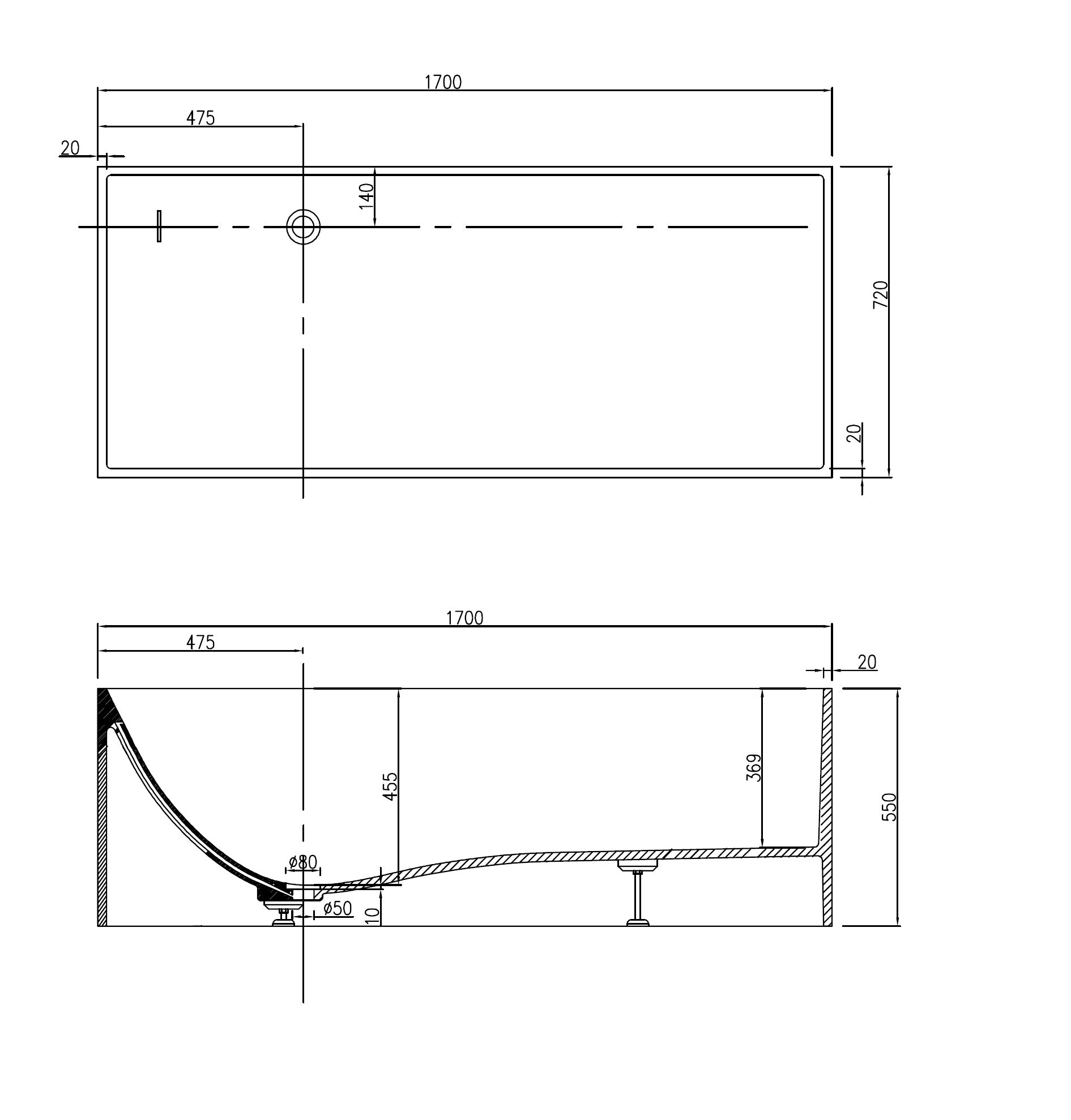 PIETRA BIANCA CUBE FREESTANDING STONE BATHTUB WITH CUSTOM COLOURS 1700MM