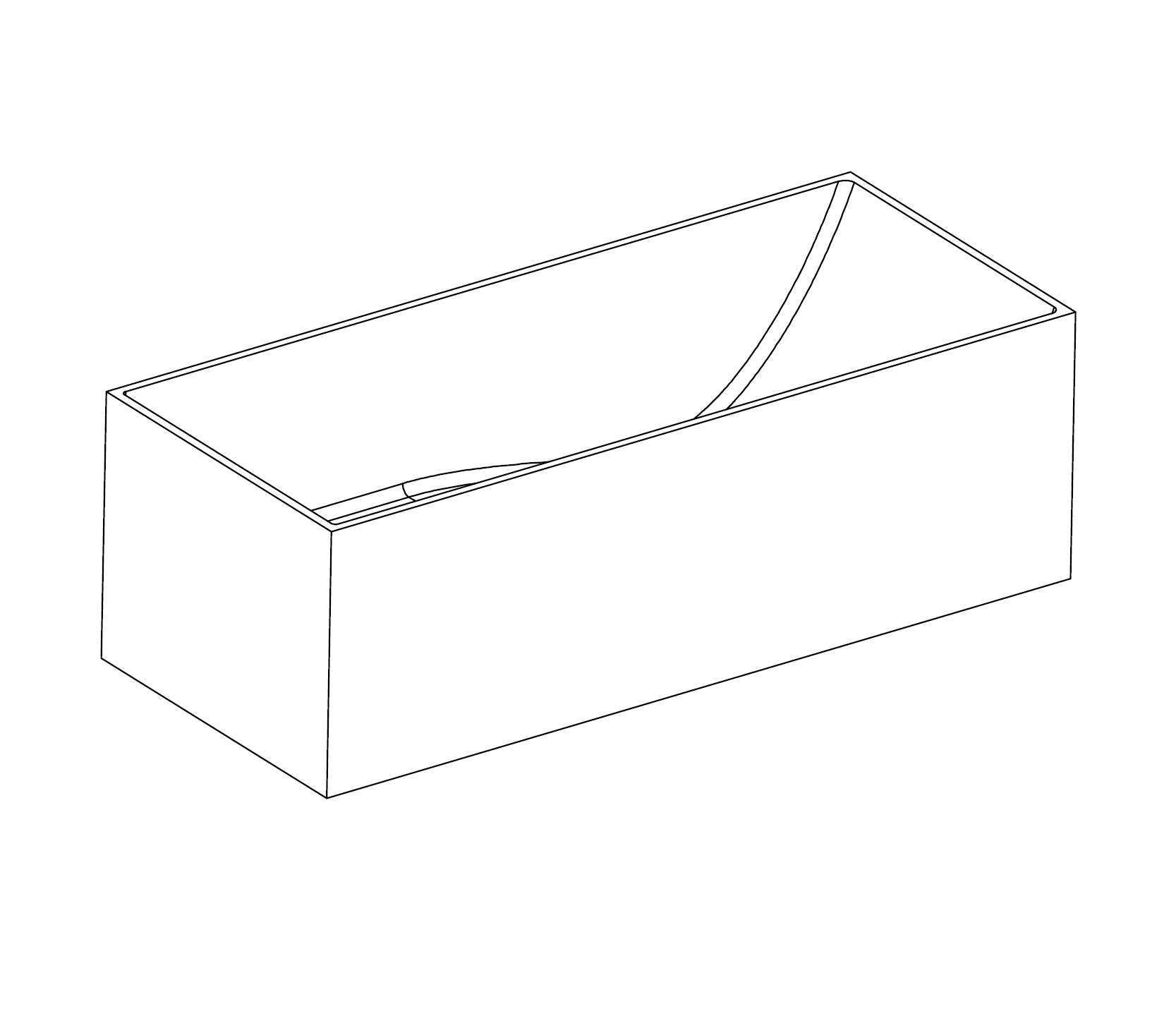 PIETRA BIANCA CUBE FREESTANDING STONE BATHTUB WITH CUSTOM COLOURS 1700MM