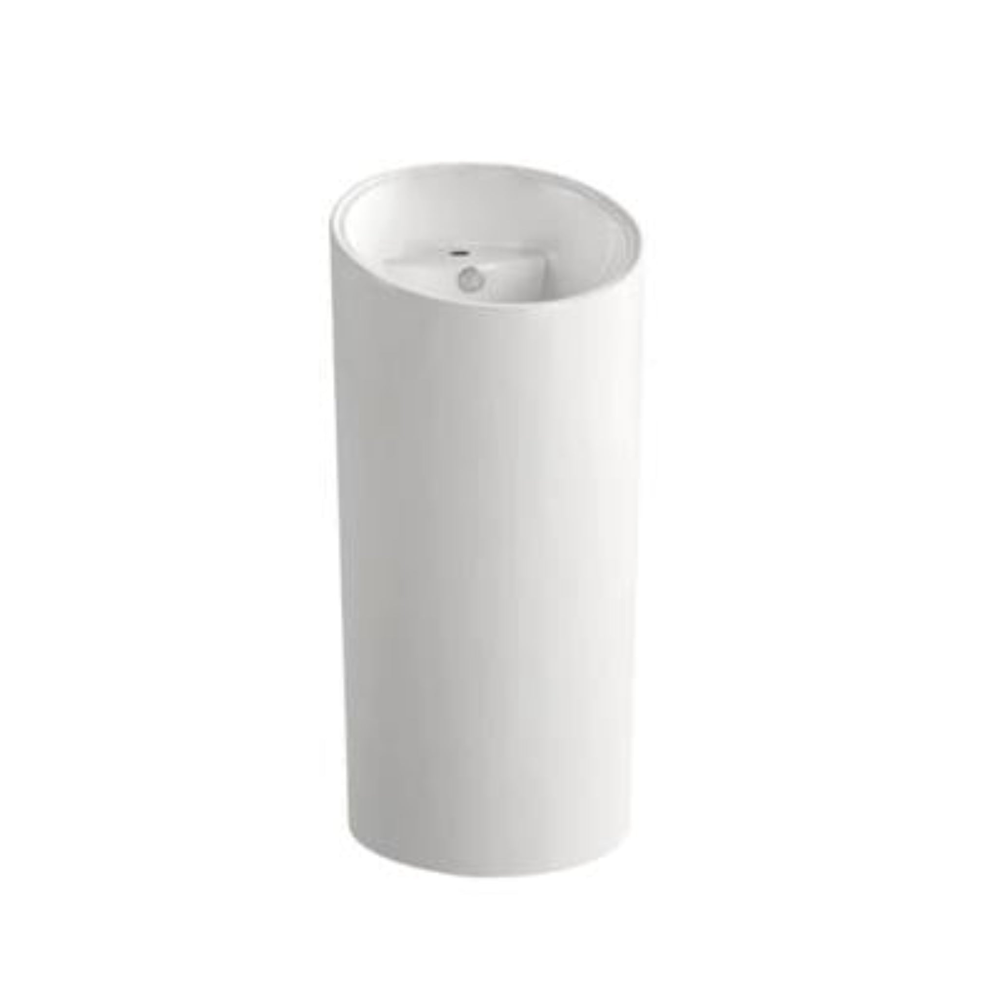 POSEIDON FREESTANDING ROUND CERAMIC BASIN GLOSS WHITE 960MM