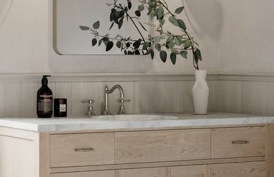 PHOENIX NOSTALGIA LEVER LEAD FREE BASIN SET SHEPHERDS CROOK 184MM BRUSHED NICKEL