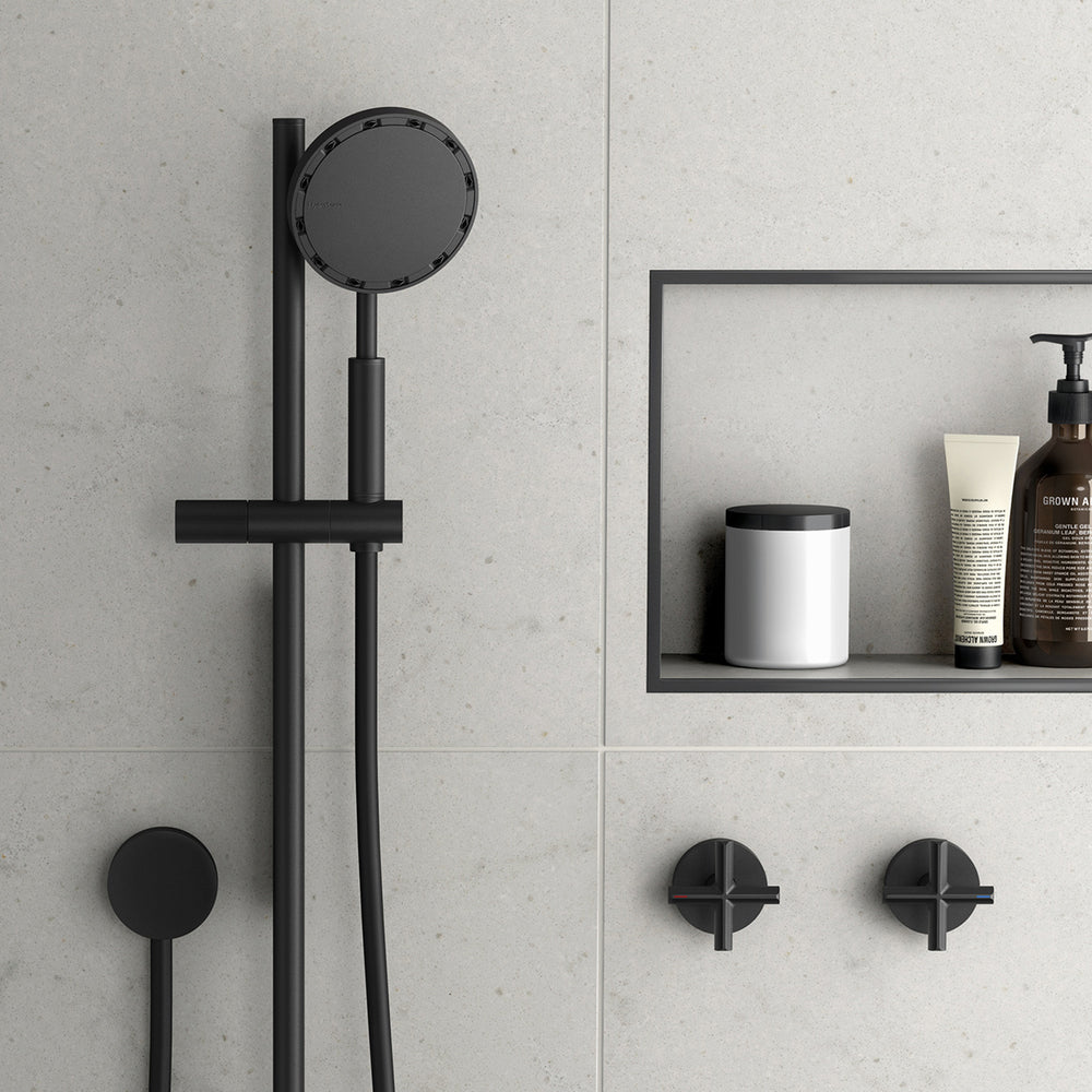 PHOENIX VIVID SLIMLINE PLUS LEAD FREE WALL TOP ASSEMBLIES MATTE BLACK