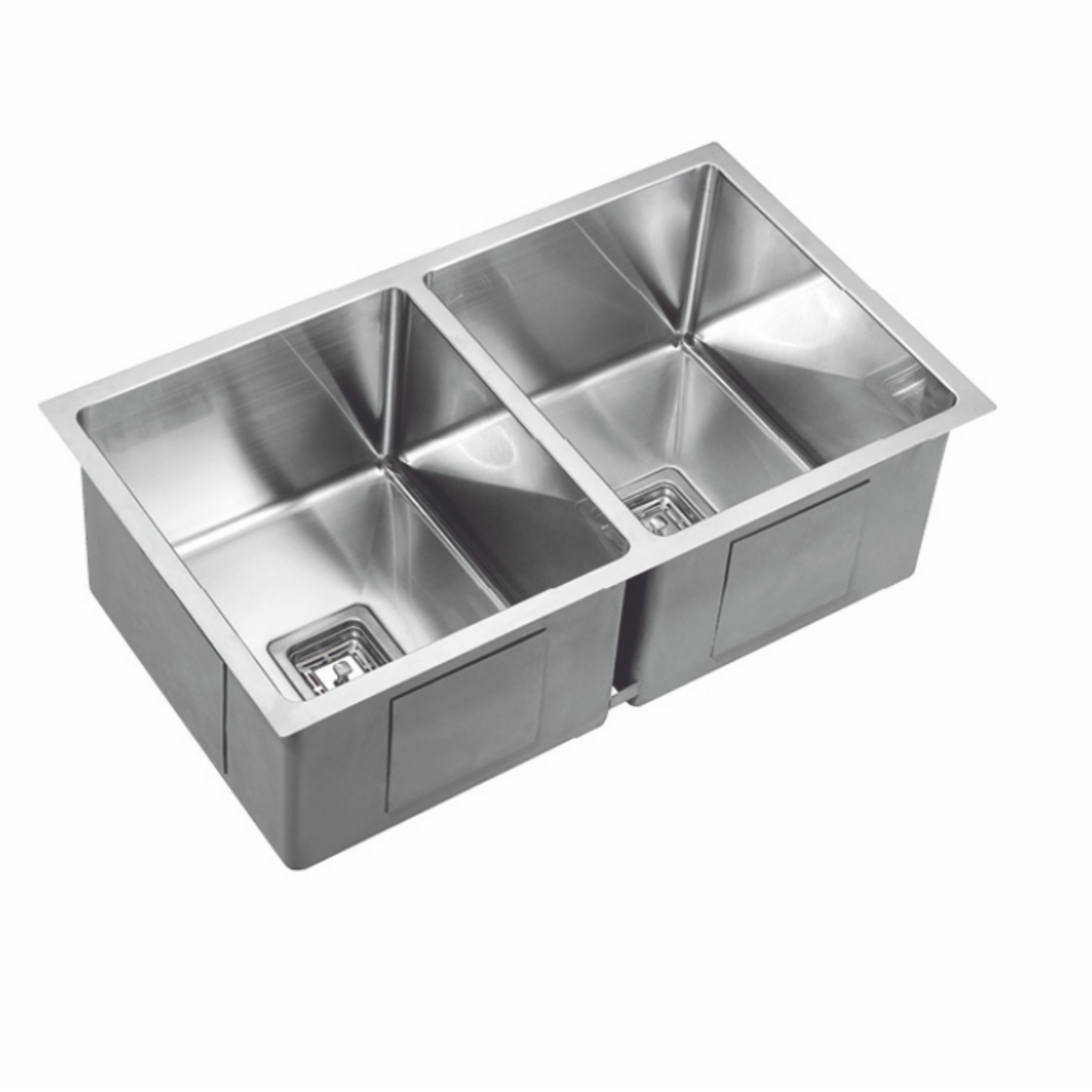POSEIDON STAINLESS STEEL DOUBLE SINK 750MM