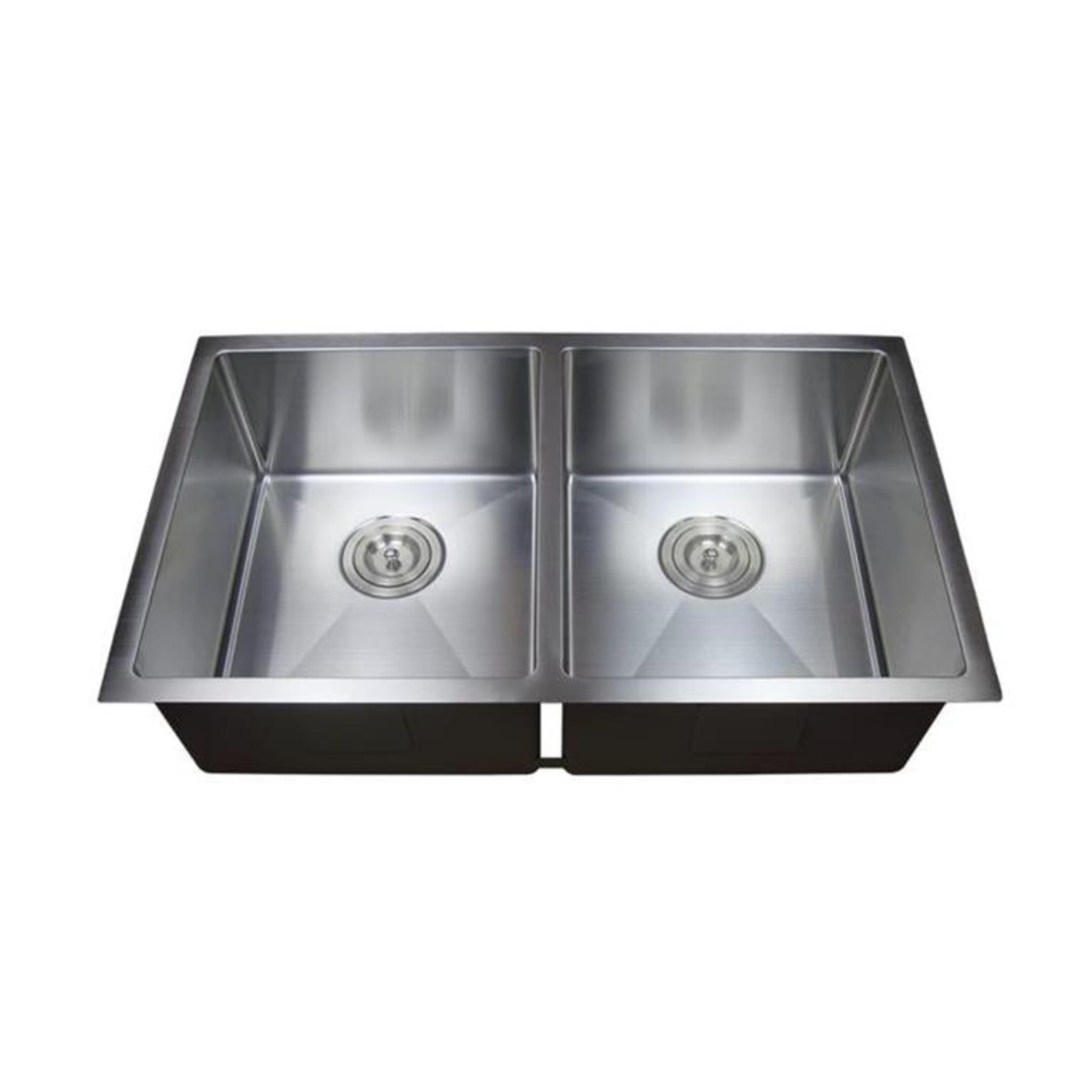 POSEIDON HANDMADE DOUBLE BOWL UNDERMOUNT KITCHEN SINK STAINLESS STEEL 775MM