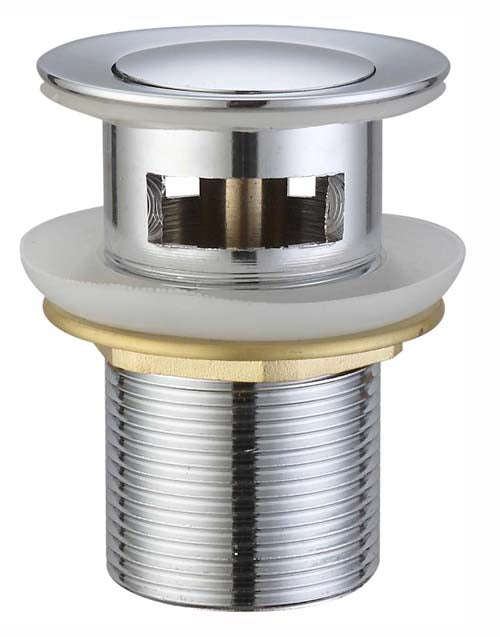 HELLYCAR PUSH PLUG WASTE WITH OVERFLOW CHROME 32MM