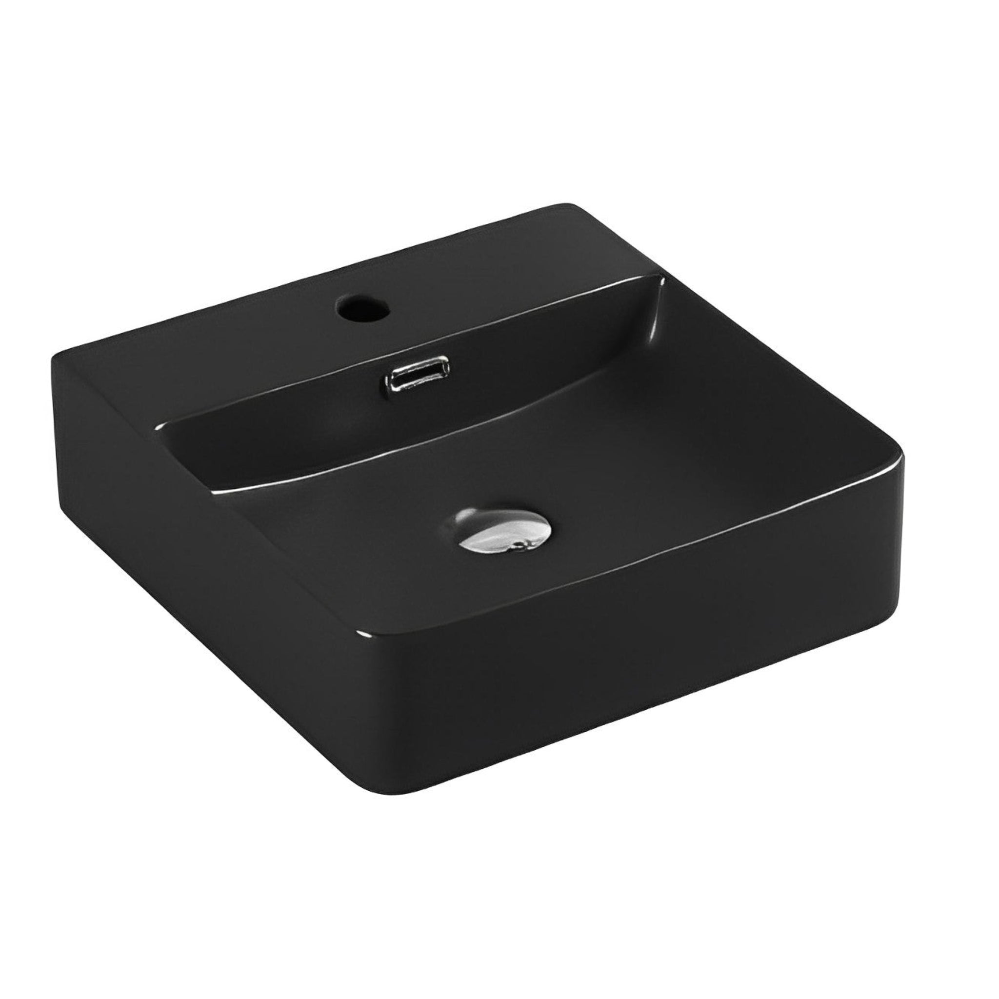 POSEIDON FINE CERAMIC BASIN MATTE BLACK 420MM