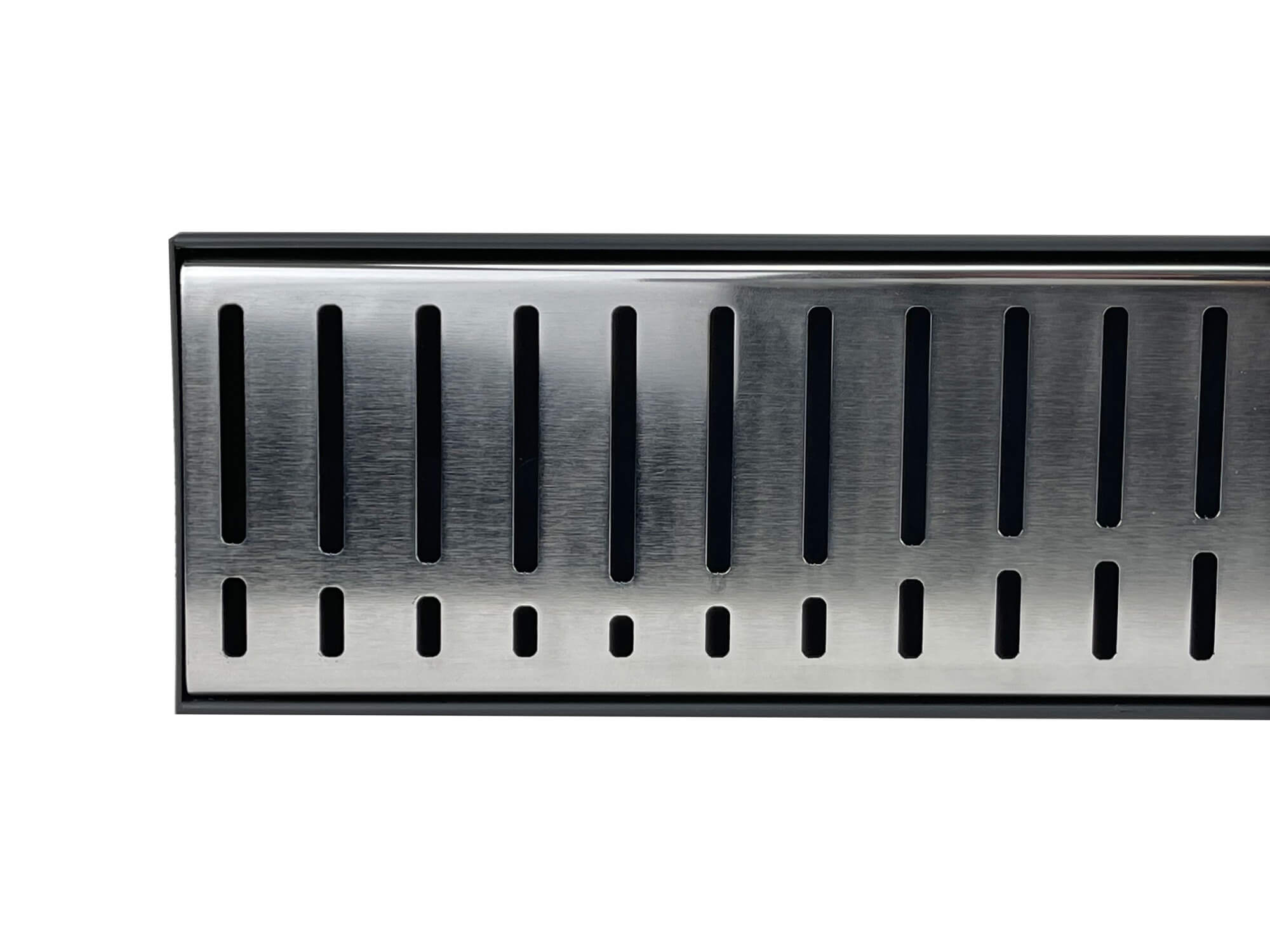 GRATES2GO POLISHED CHROME FLOW PATTERN DRAIN 1000MM LENGTH (CUSTOM AVAILABLE)