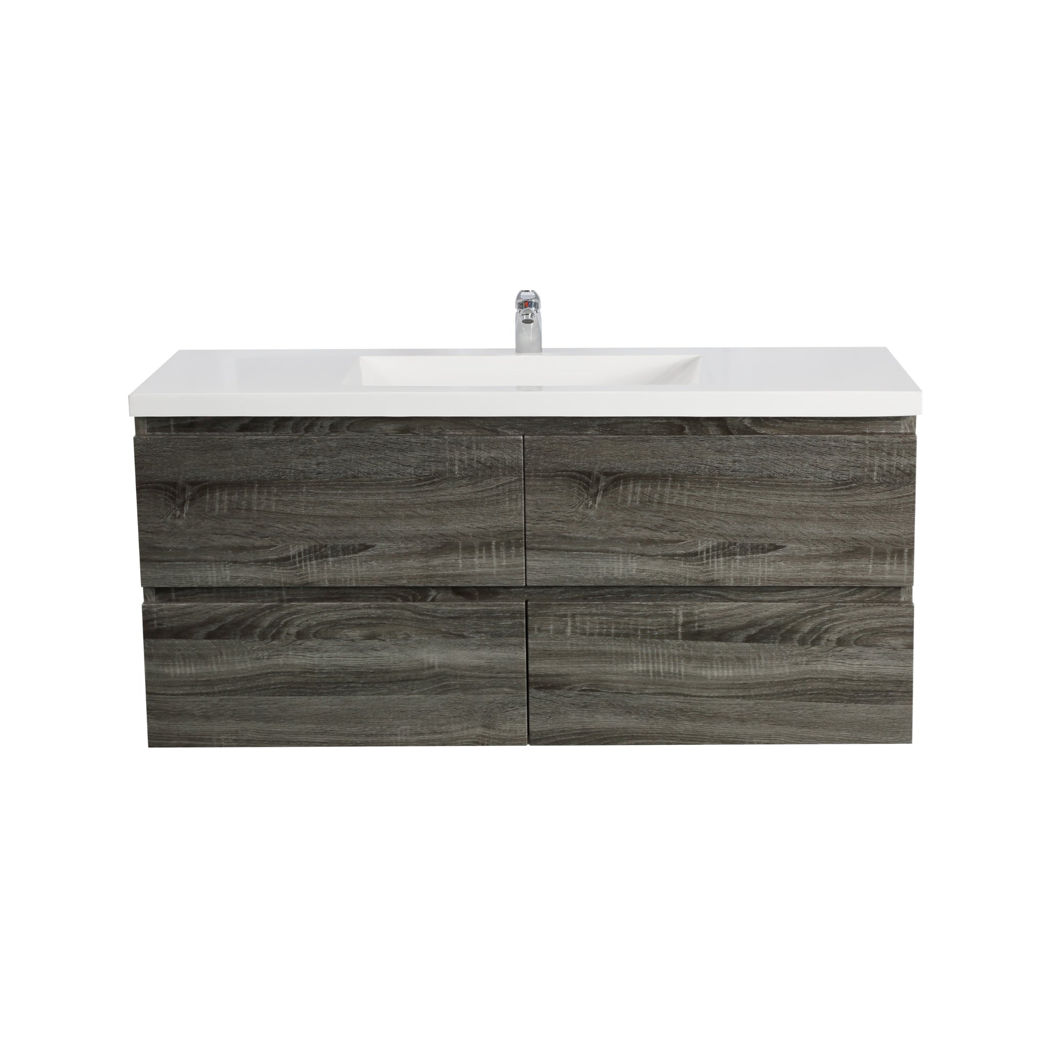 POSEIDON QUBIST DARK GREY 1200MM WALL HUNG VANITY