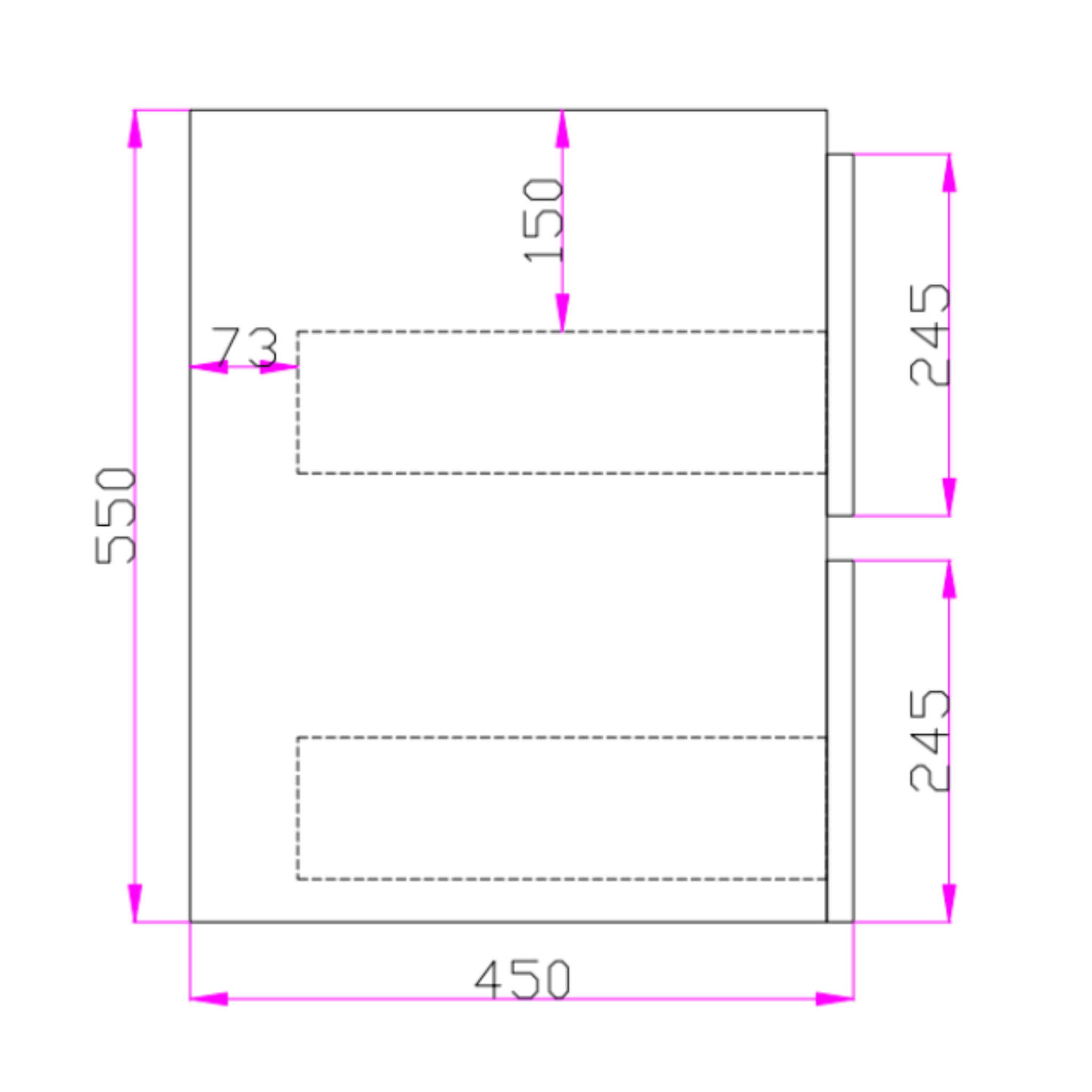POSEIDON QUBIST DARK GREY 600MM WALL HUNG VANITY