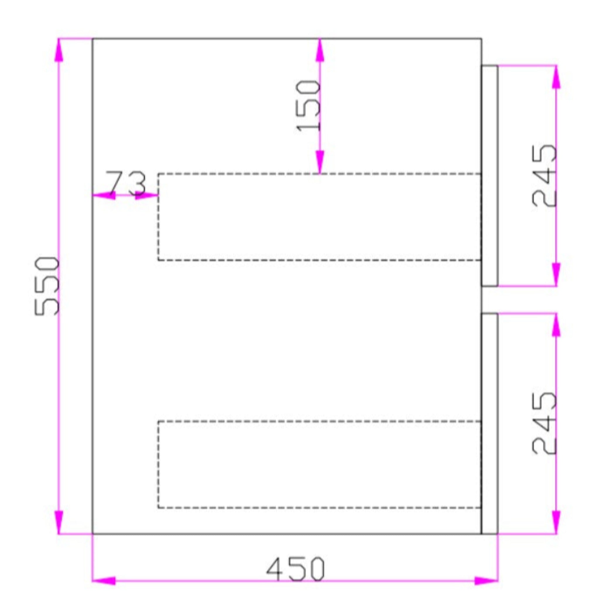 POSEIDON QUBIST DARK OAK 600MM WALL HUNG VANITY