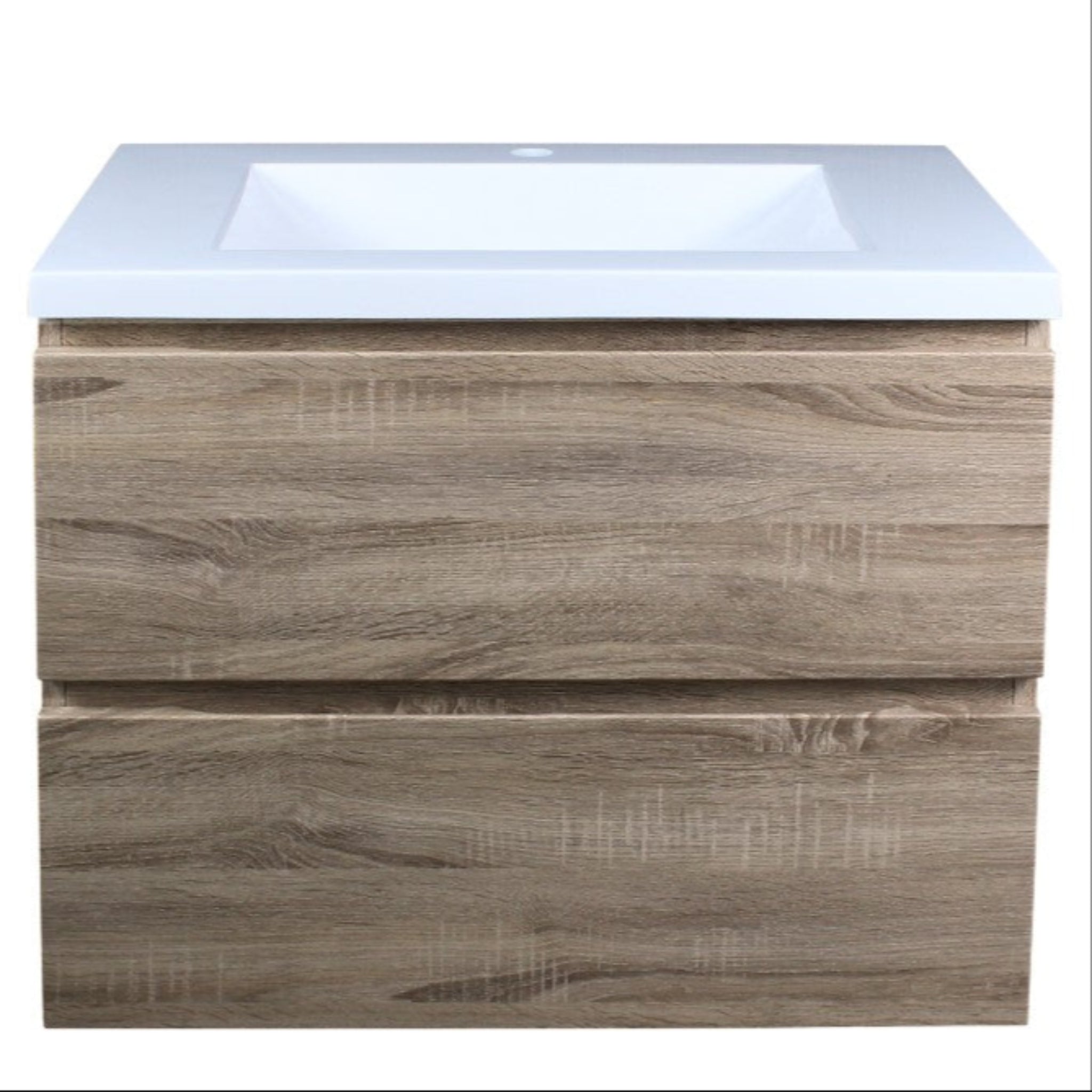 POSEIDON WHITE OAK 600MM WALL HUNG VANITY