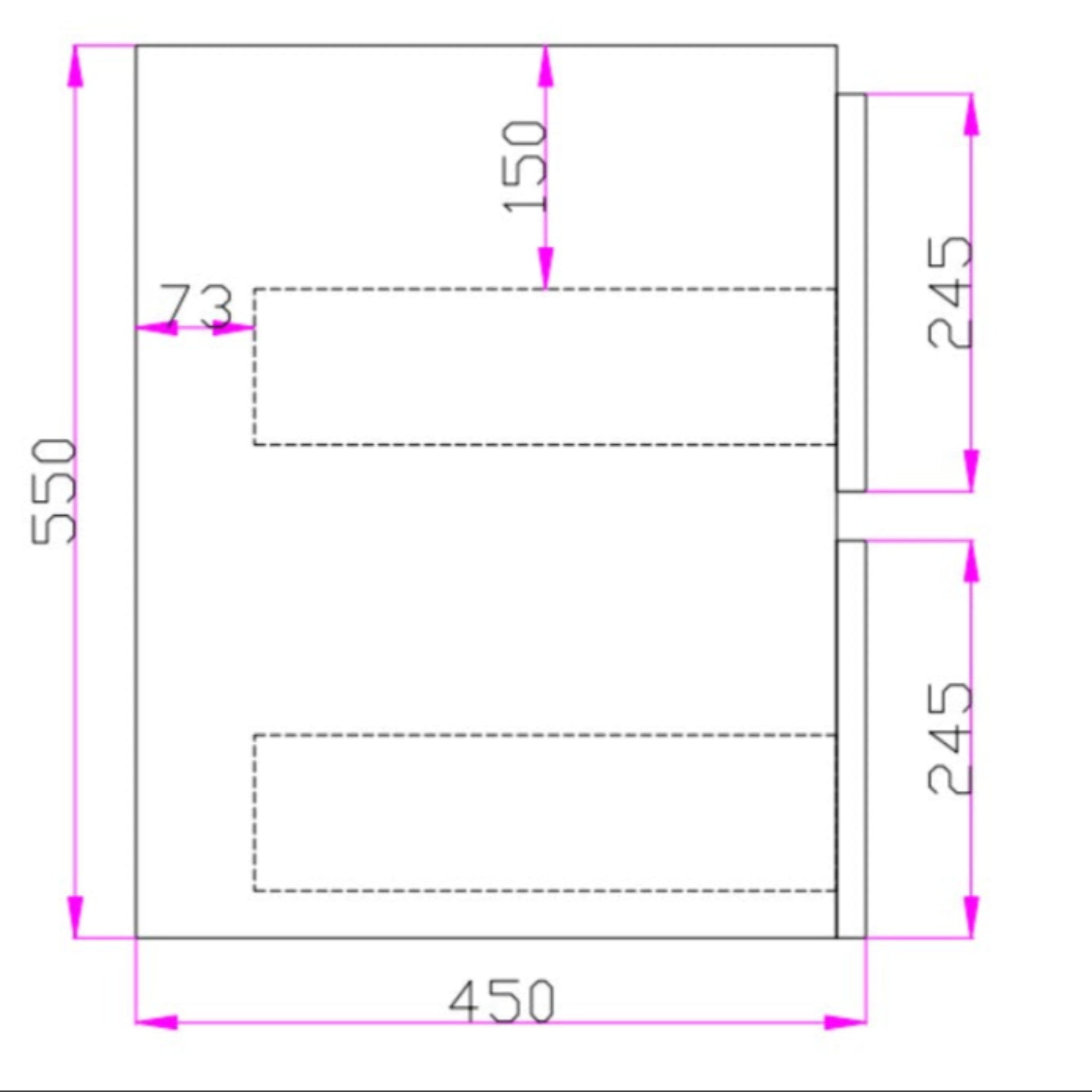 POSEIDON QUBIST DARK GREY 750MM WALL HUNG VANITY