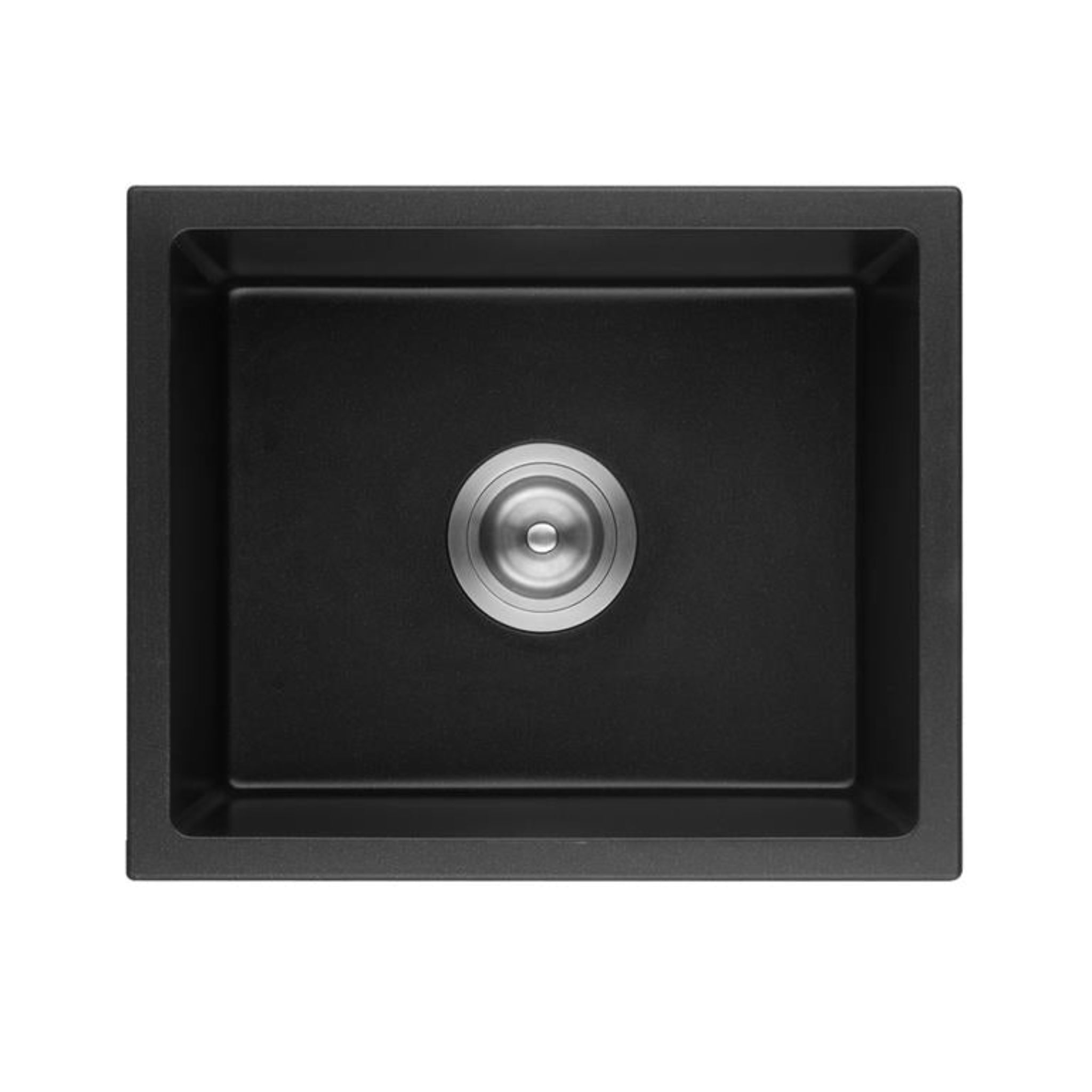 POSEIDON QUARTZ UNDERMOUNT KITCHEN SINK MATTE BLACK 432MM