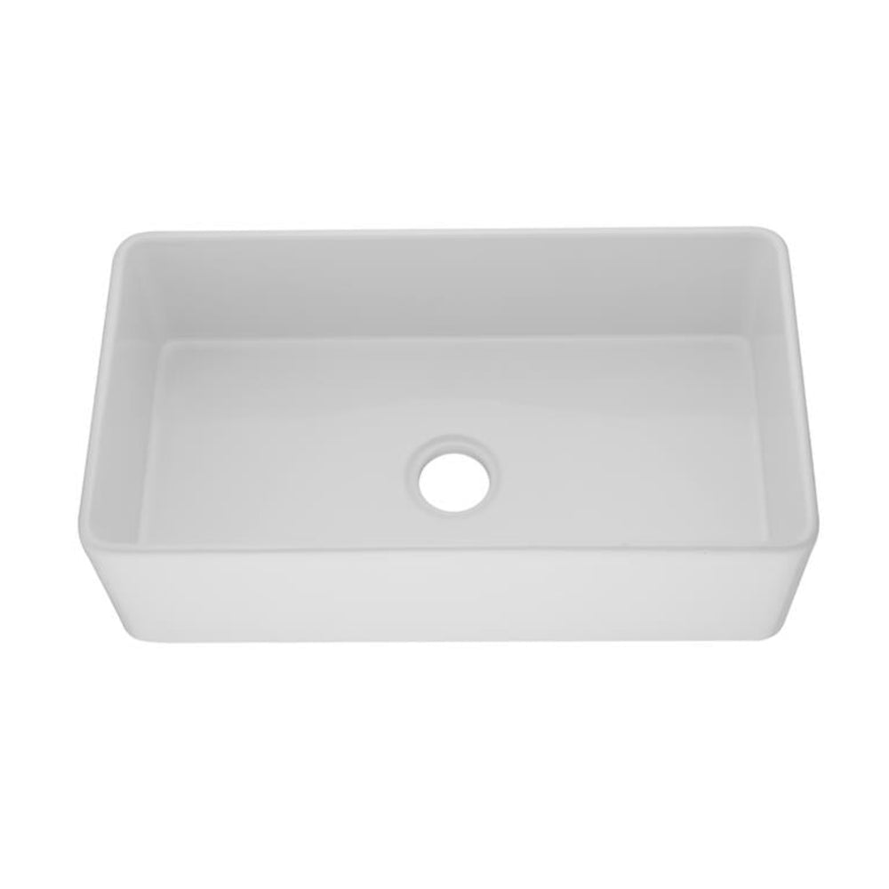 POSEIDON QUARTZ UNDERMOUNT KITCHEN SINK MATTE WHITE 838MM