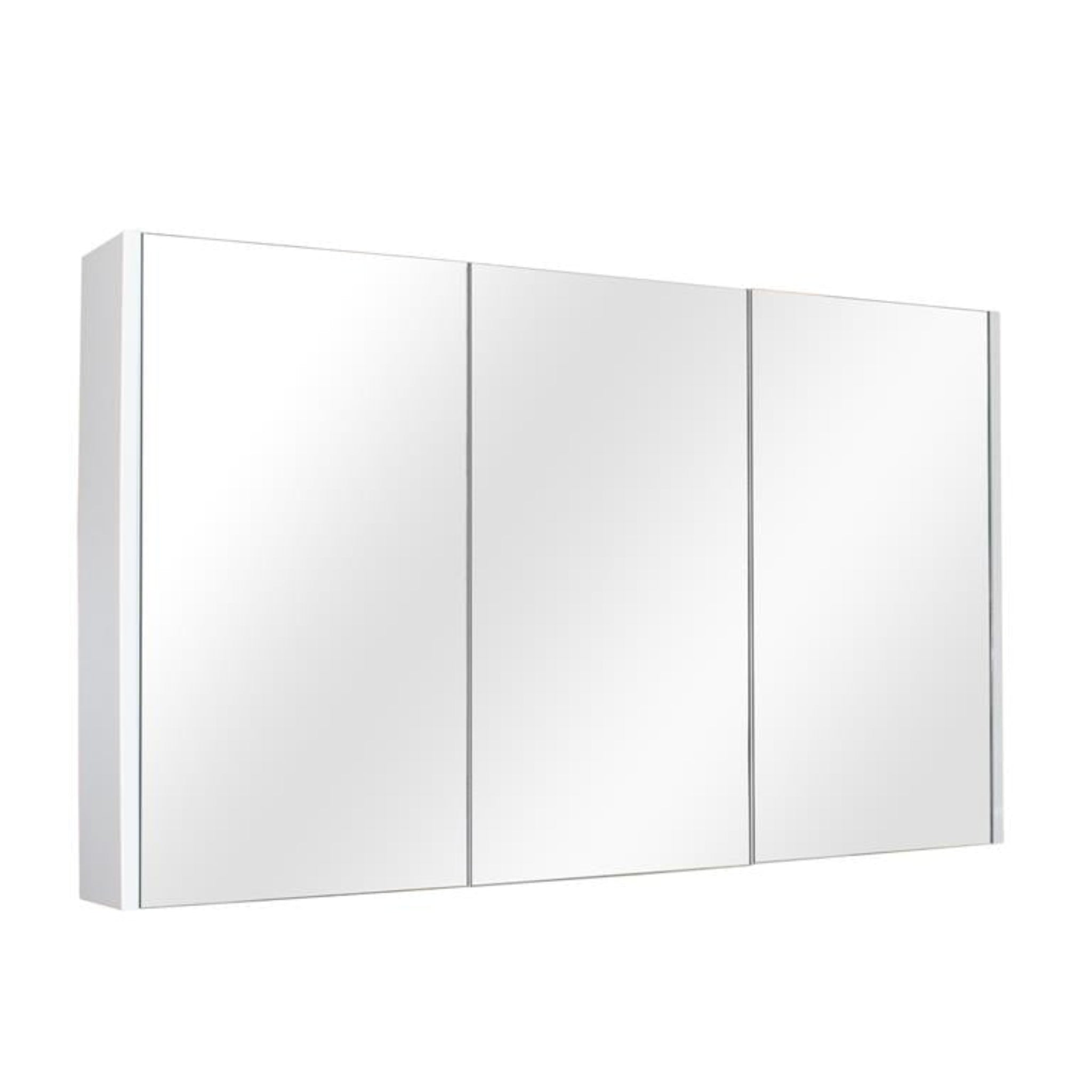 POSEIDON QUBIST MATTE WHITE MIRROR SHAVING CABINET 1200X720MM