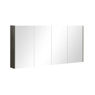 POSEIDON QUBIST DARK GREY MIRROR SHAVING CABINET 1500X720MM