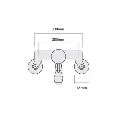 QUOSS LIBERTY II BATH / LAUNDRY MIXER WITH SPOUT 230MM CHROME