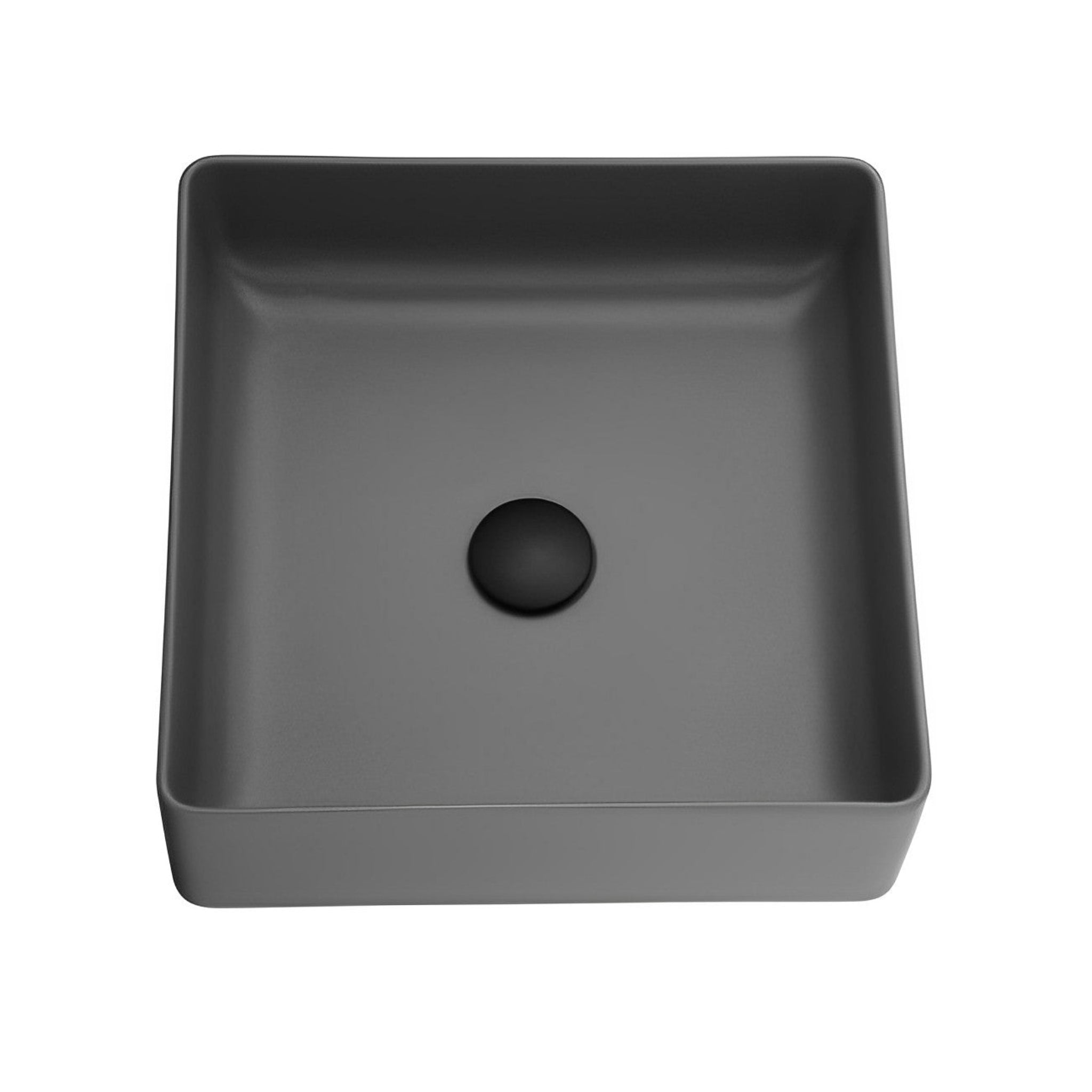 POSEIDON QUARTZ ART BASIN MATTE BLACK 380MM