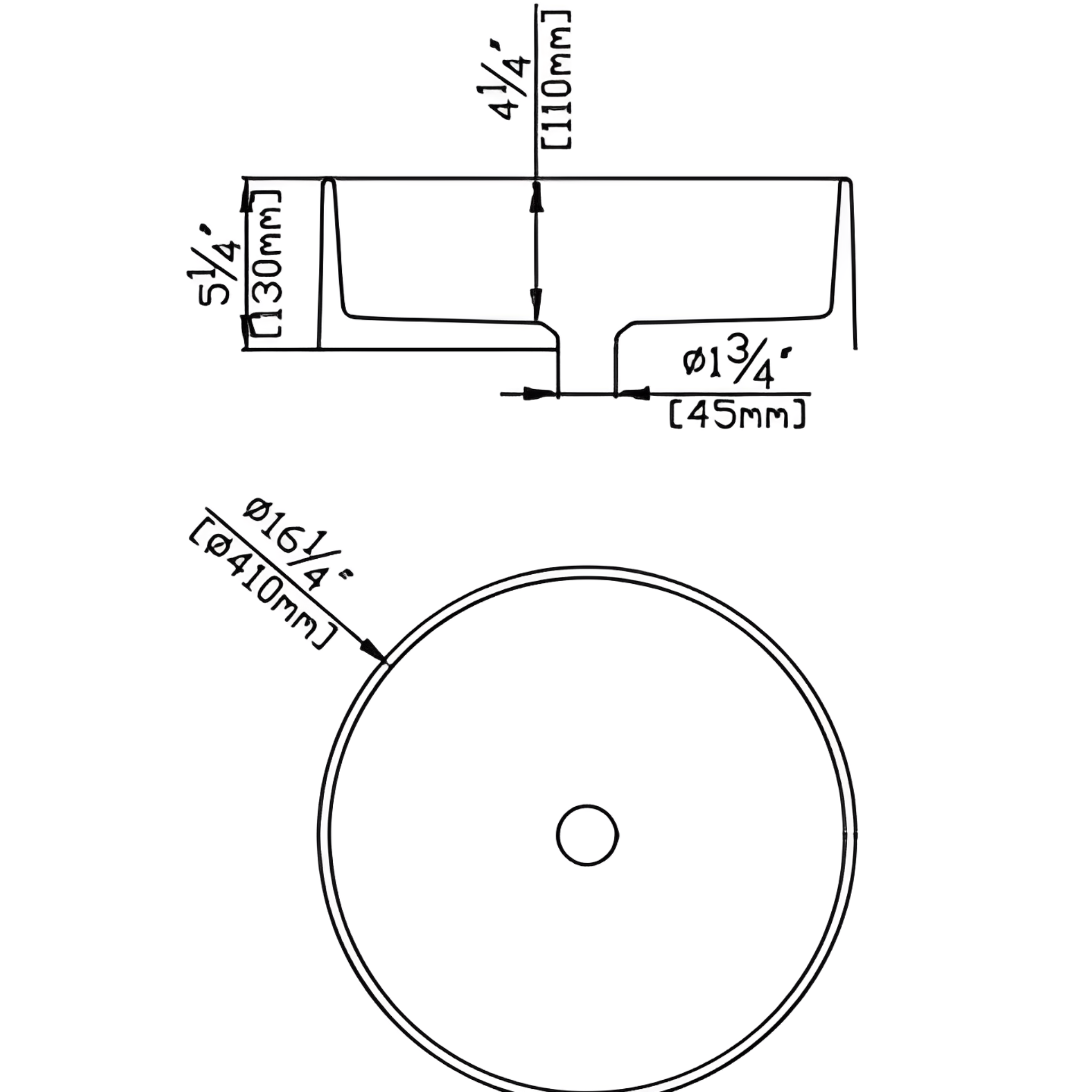 POSEIDON QUARTZ ART BASIN MATTE GREY 410MM