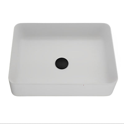 POSEIDON QUARTZ ART BASIN MATTE WHITE 510MM