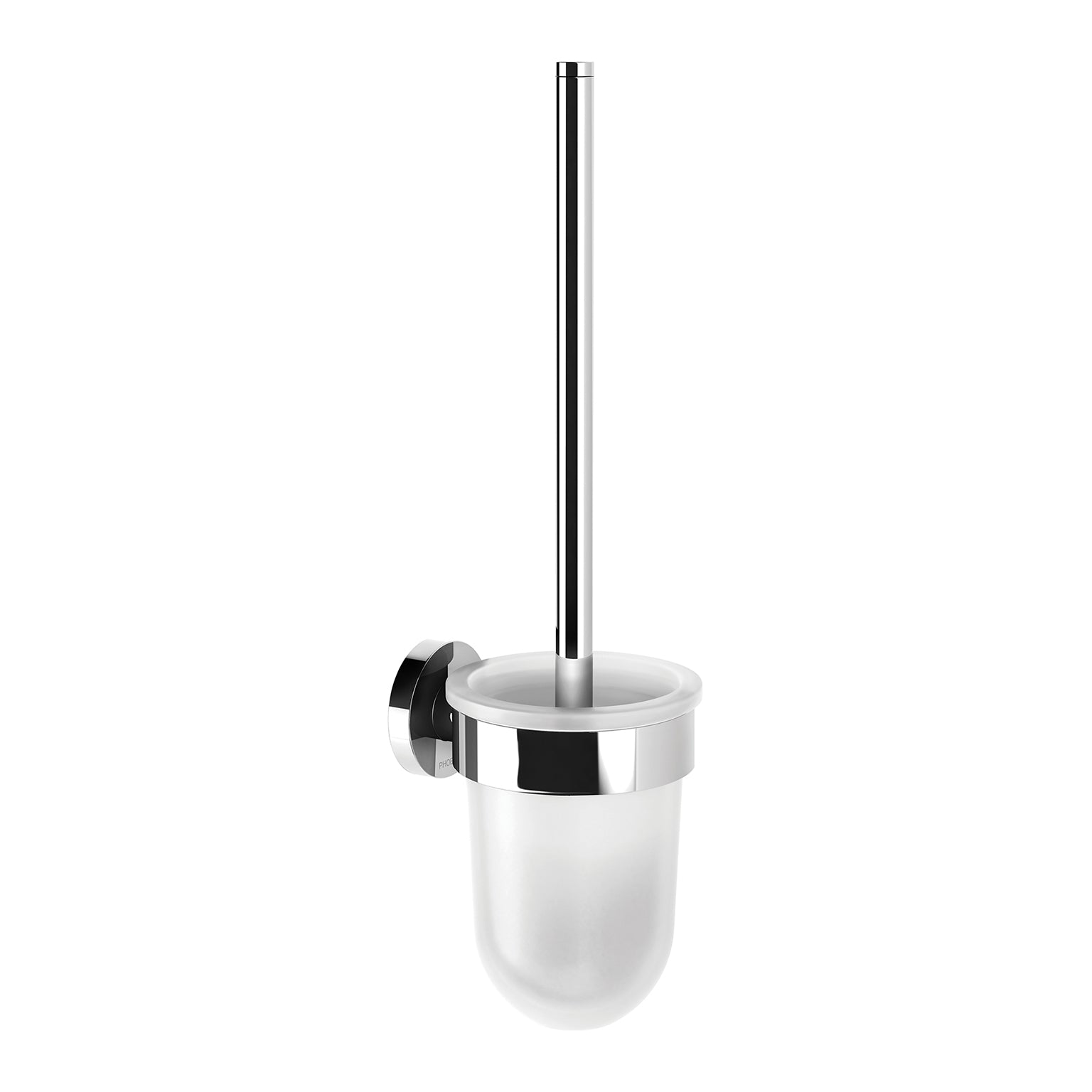 PHOENIX RADII TOILET BRUSH AND HOLDER ROUND CHROME 358MM