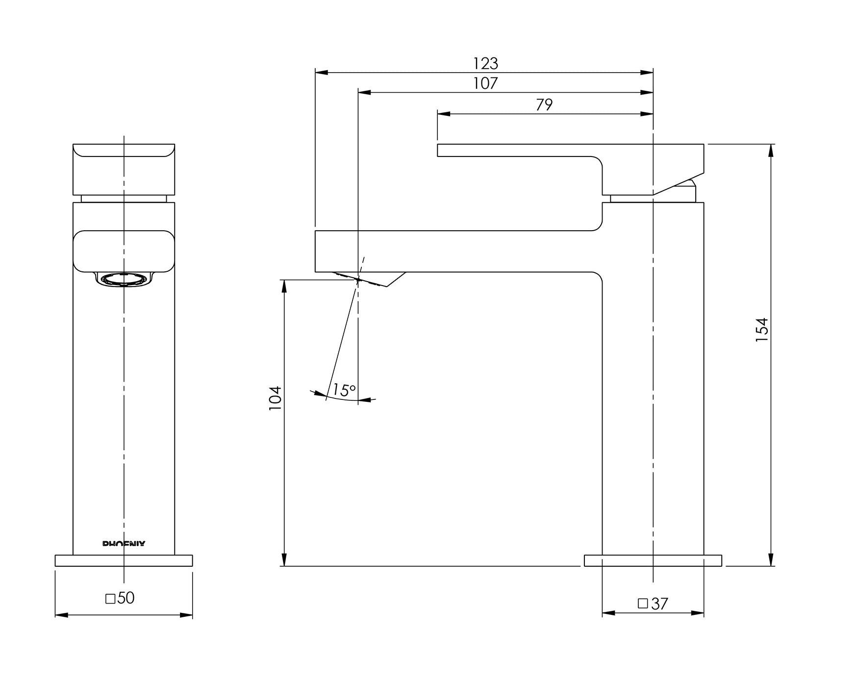 PHOENIX RADII BASIN MIXER CHROME