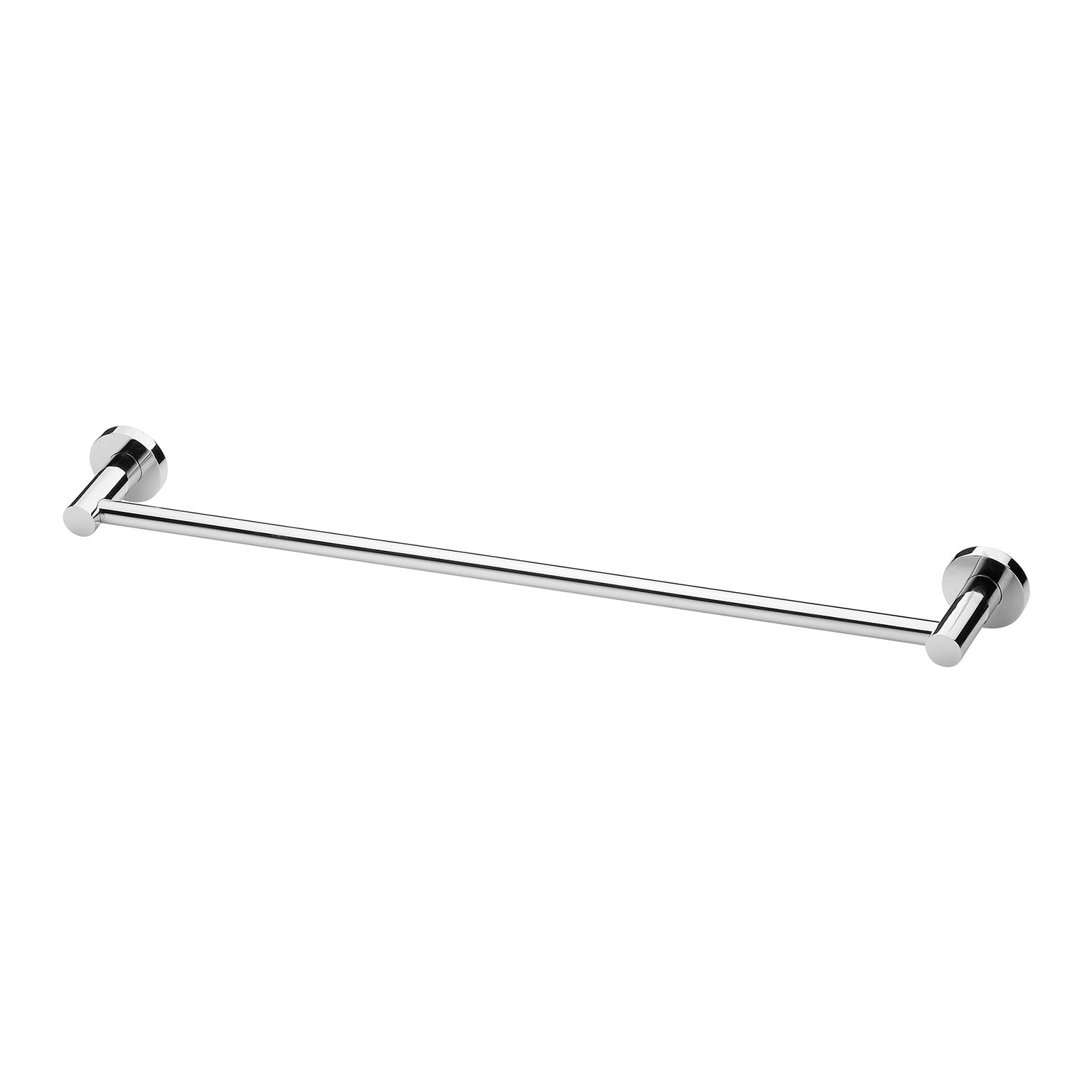 PHOENIX RADII SINGLE NON-HEATED TOWEL RAIL ROUND PLATE CHROME 600MM