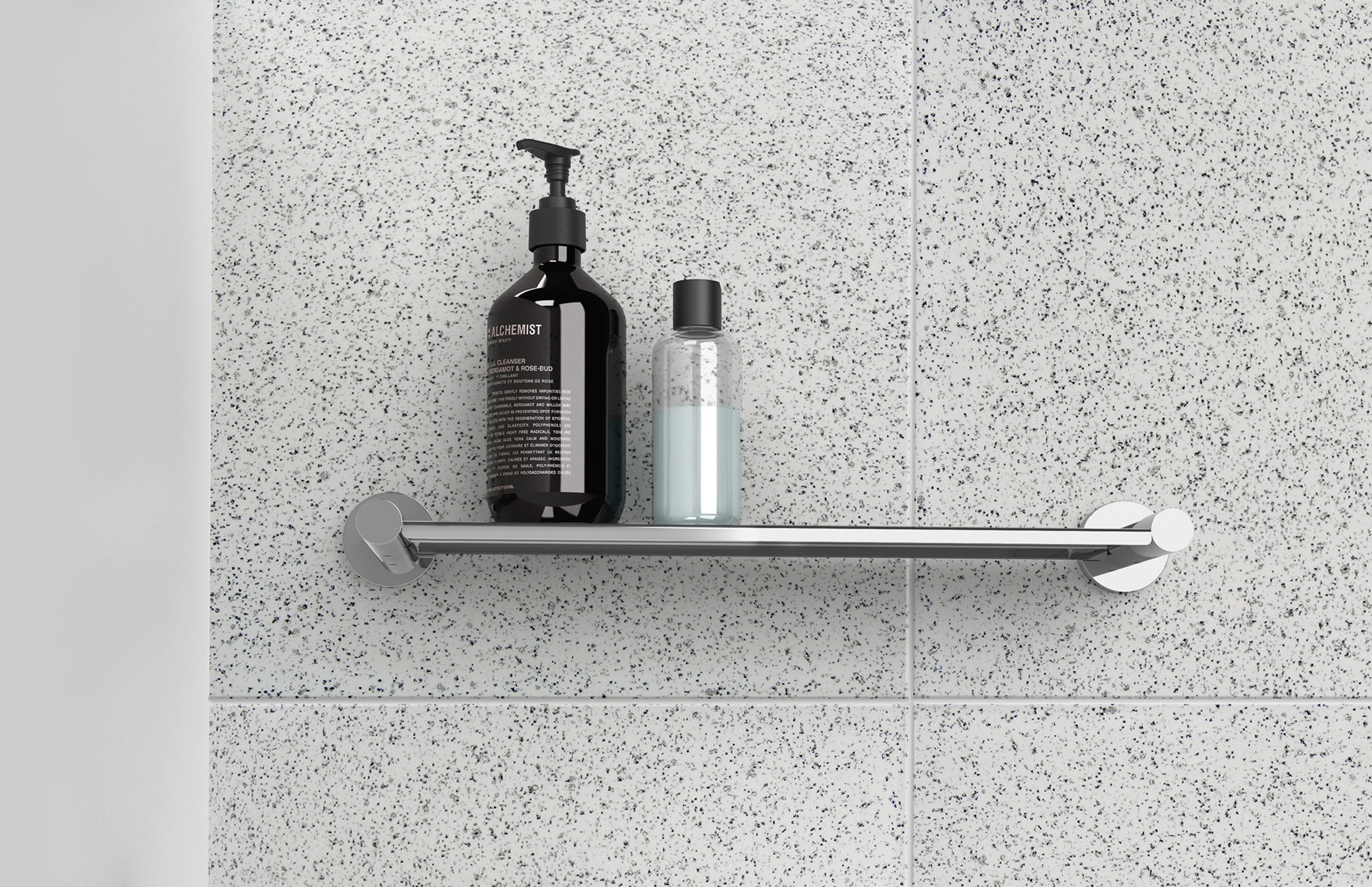 PHOENIX RADII METAL SHELF ROUND PLATE CHROME 424MM