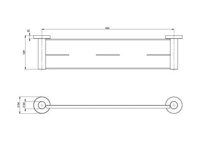 PHOENIX RADII METAL SHELF ROUND PLATE BRUSHED GOLD 424MM